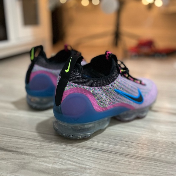 Nike Air Vapormax 2021 Flyknit Pink Blast Photo Blue DX3… - Picture 5 of 11